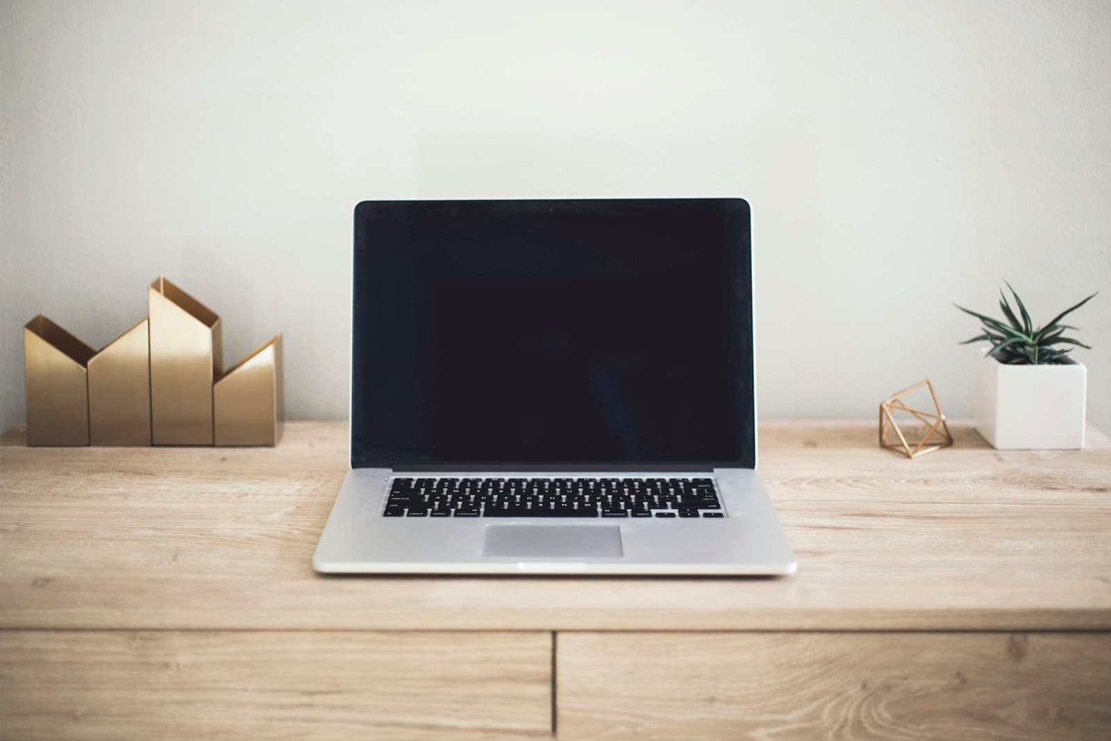A quiet desk with a laptop